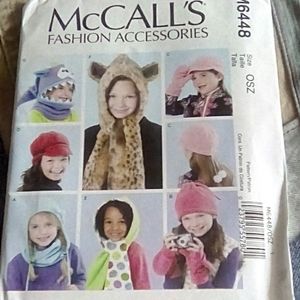 McCall's Children's/girls hats cowl mittens